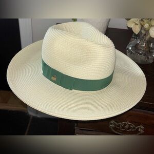 Masters Tournament Ladies Dorfman Pacific Straw Hat with Green Ribbon Band